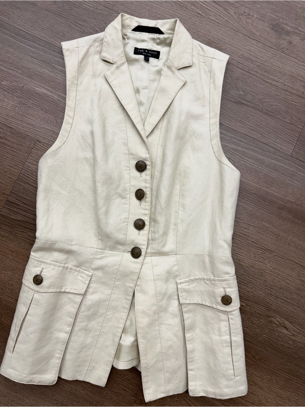 rag & bone A-Line Tailored Vest Top Sz 0